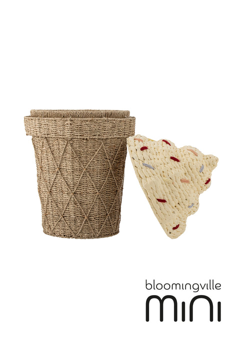 Bloomingville MINI Cillie Korb mit Deckel | Natur Wasserhyazinthe 82058125