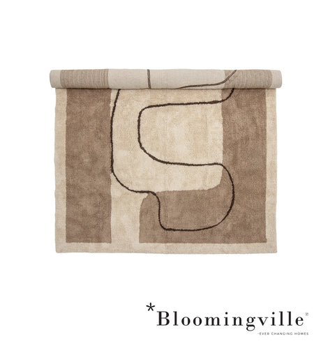 Bloomingville Bet Teppich | Natur Baumwolle 82058516