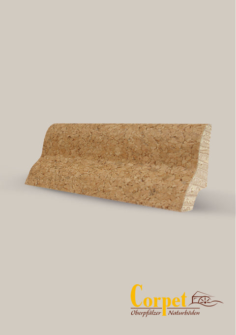 Corpet Cork Holzleiste korkummantelt Struktur fein gewölbte Form | V50051 Natur versiegelt