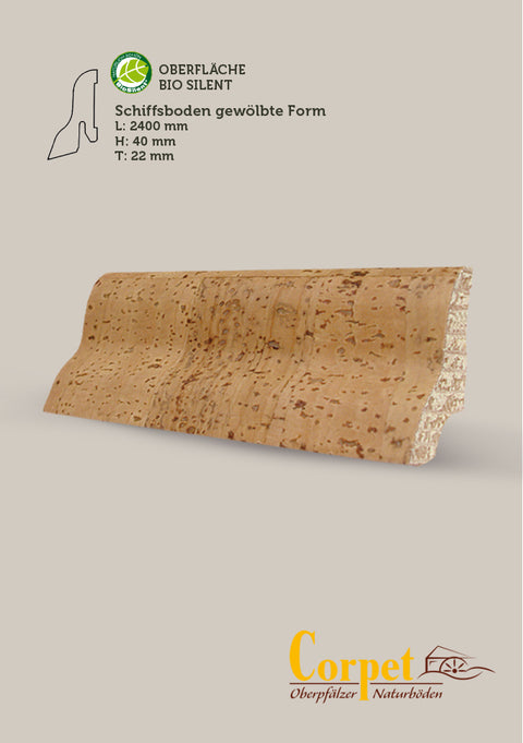 Corpet Cork Holzleiste korkummantelt Struktur Schiffsboden gewölbte Form | B50057 Natur BioSilent Öl