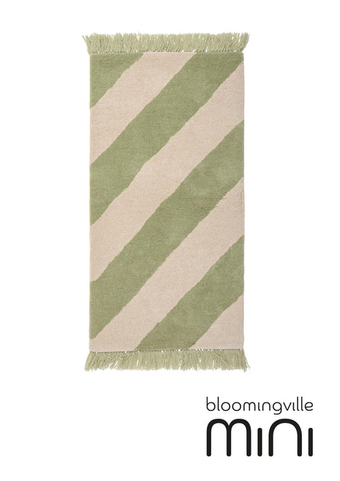Bloomingville MINI Froggy Teppich | Grün Wolle 82058571