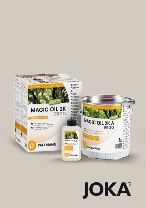 JOKA Pallmann Magic-Oil-2K Ergo lösungsmittelfreie Öl-Wachs-Kombination | 2,5 l Öl + 0,25 l Härter