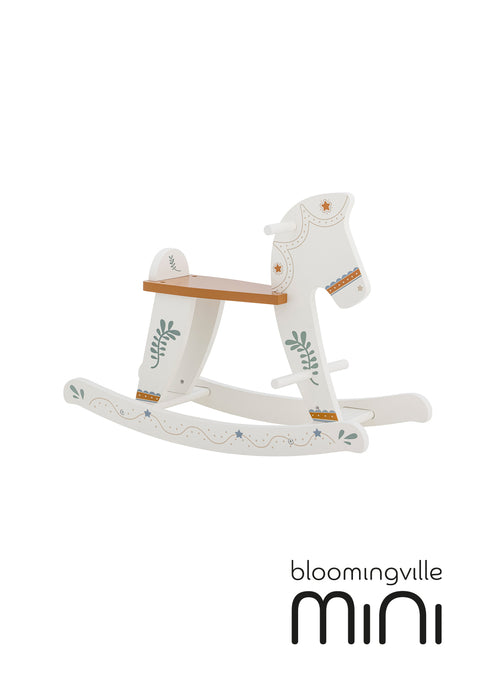 Bloomingville MINI Ruddy Schaukelspielzeug Pferd | Weiß MDF 82062080